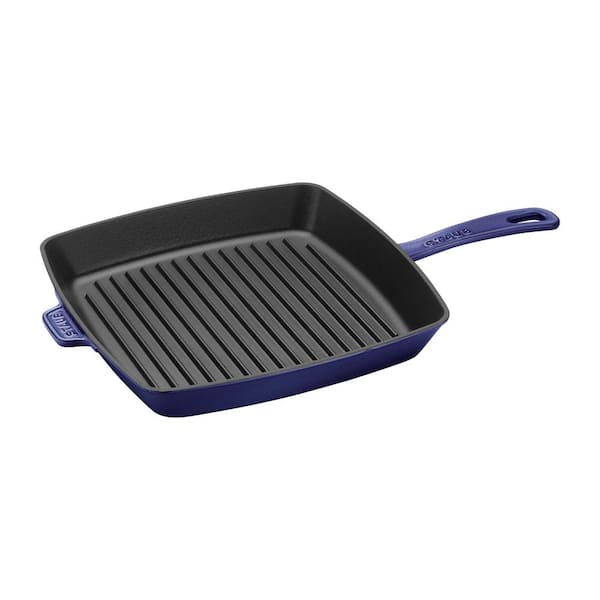 Cast Iron 12 in. Square Grill Pan - Dark Blue