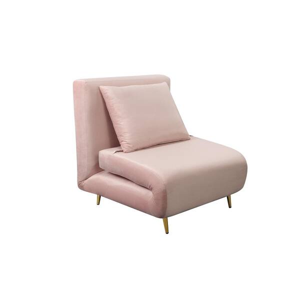 pink velvet folding chair