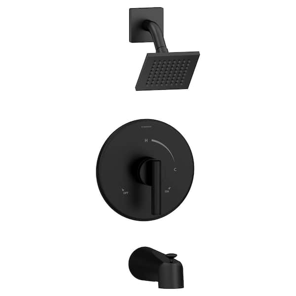 Symmons Dia Single-Handle 1-Spray Tub and Shower Faucet in Matte Black (Valve Included)