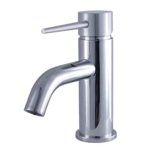 New York Single-Handle Single Hole Bathroom Faucet with Push Pop-Up in Polished Chrome