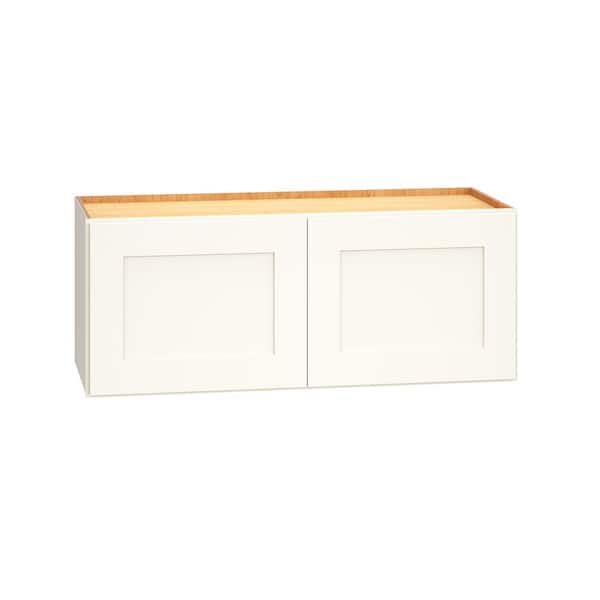 QuickShip Cottage 30 in. W x 12 in. D x 12 in. H Assembled Plywood Shaker Wall Bridge Kitchen Cabinet in White