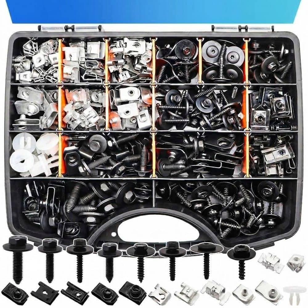 260-Pieces Multipurpose Automotive Body Bolt U-Nut Clips Kit 21 Sizes Fender Liner Fastener for Car Bumper Engine price history on PriceWatchPro