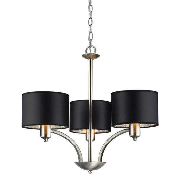 Hampton Bay Murray 3-Light Brushed Nickel Chandelier