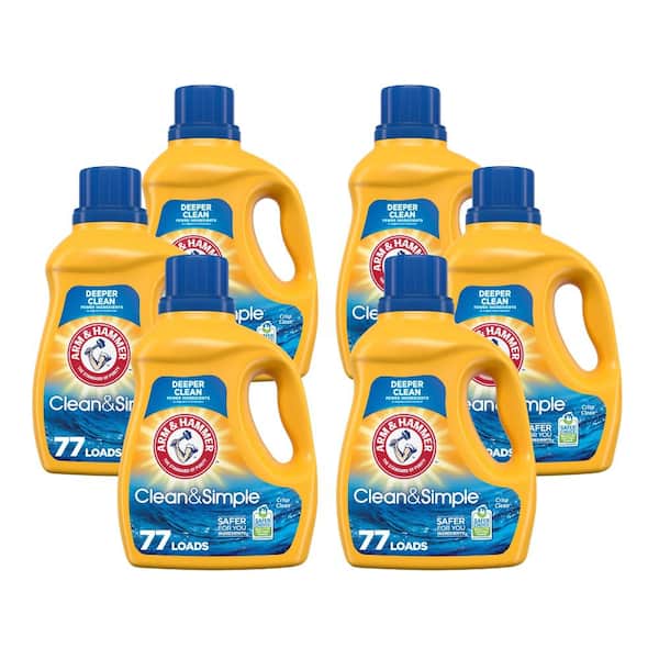 ARM & HAMMER 100.5 fl. oz. Clean and Simple Liquid Laundry Detergent, (77-Loads) (6-Pack)