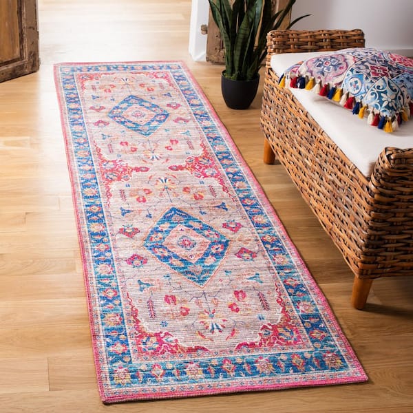 Saffron 2 ft. x 8 ft. Rust/Ivory Medallion Ornate Runner Rug