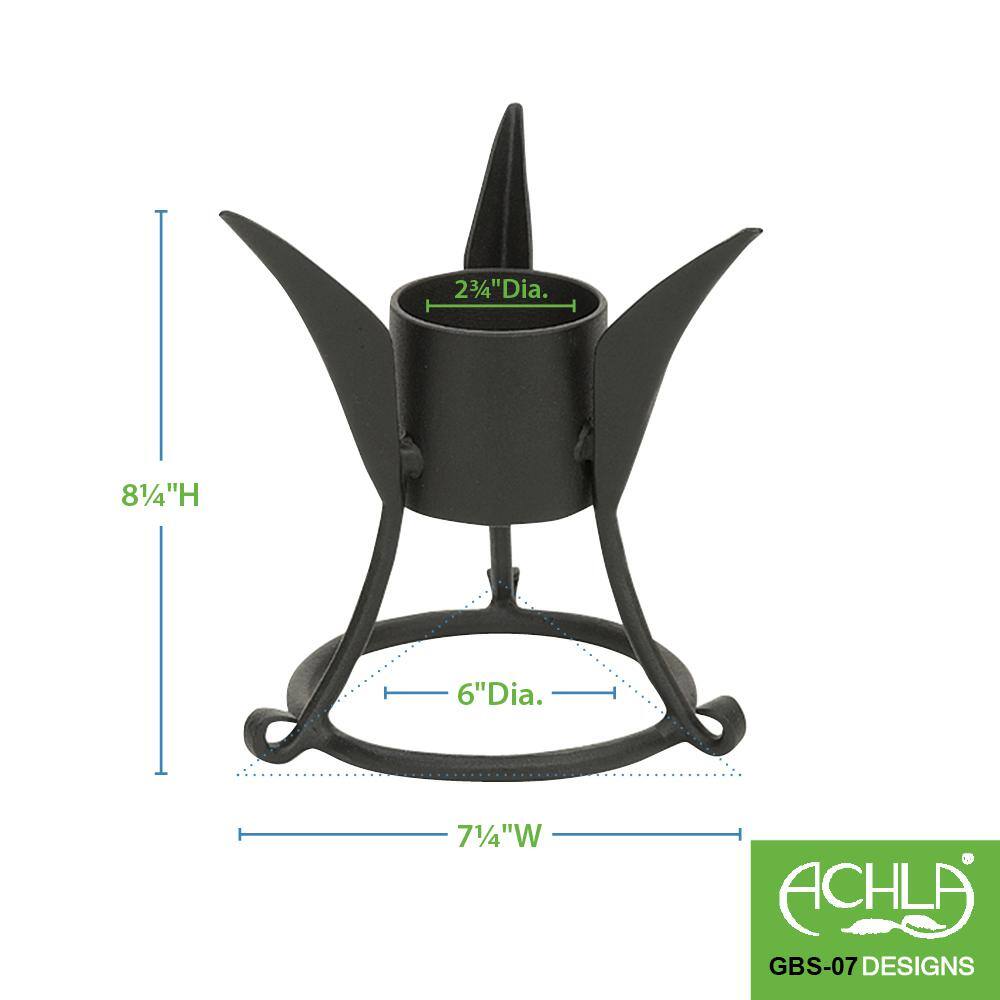 Small Black Iron Trestle Gazing Globe Stand