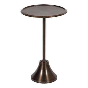 Sanzo 15.00 in. Bronze Round Metal End Table