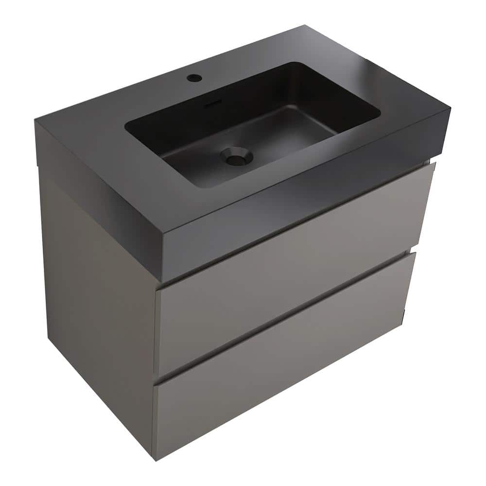 Staykiwi 30 In. W X 18 In. D X 25.2 In. H Single Sink Wall-Mounted Bath ...