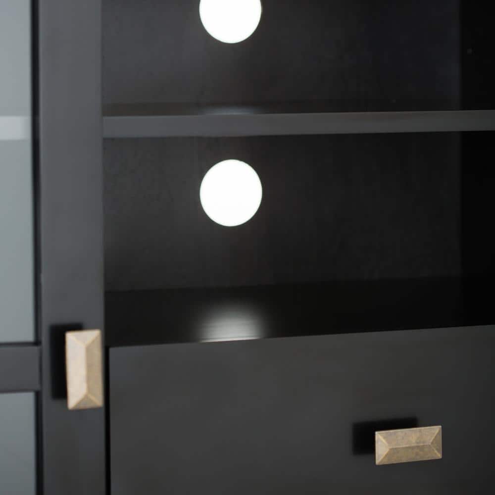 Artisan 53" Black Solid Wood Transitional TV Media Stand