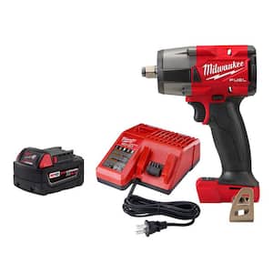 M18 FUEL Gen-2 18-Volt Lithium-Ion Brushless Cordless Mid Torque 1/2 in. Impact Wrench F Ring w/5.0Ah Starter Kit