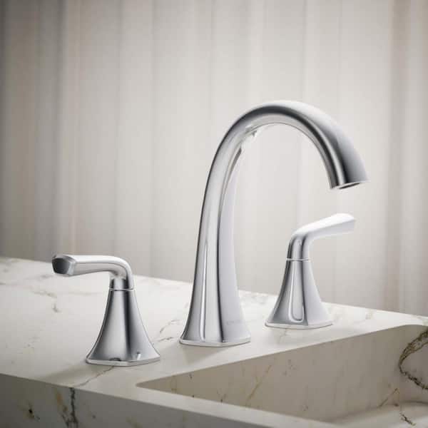 Sundae 8 in. Widespread Double Handles Bathroom Faucet in Polished Chrome