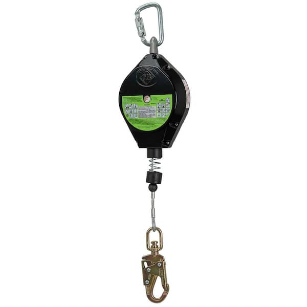 PeakWorks 60 ft. Leading Edge Self Retracting Lifeline Device with Galvanized Steel Cable and Snap Hook