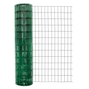 48 in. H x 50 ft. L 2 in. x 4 in. Green Vinyl Coated Fence