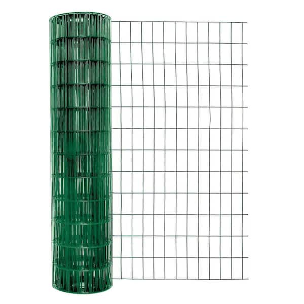 Garden Craft 48 in. H x 50 ft. L 2 in. x 4 in. Green Vinyl Coated Fence