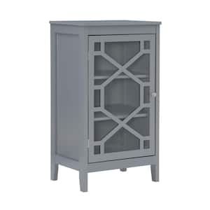 Maxwell 20.13 in. Gray Rectangle Wood Storage Accent Cabinet with Doors and Shelves