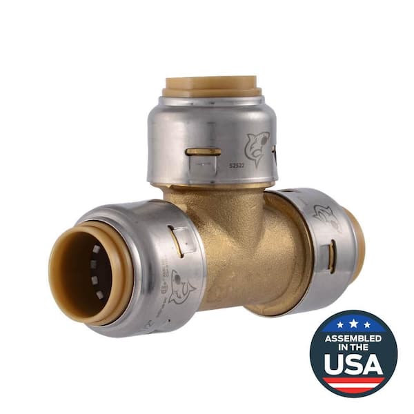Max 1/2 in. Push-to-Connect Brass Tee Fitting