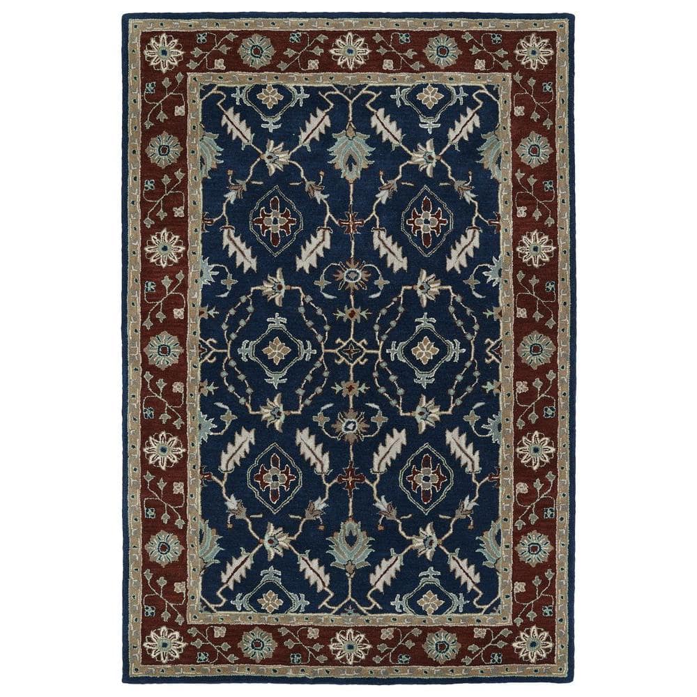 Kaleen Middleton Navy 3 ft. x 5 ft. Area Rug MID102235 The Home Depot