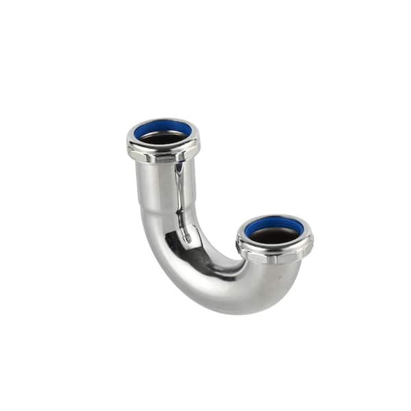 1-1/2in. 22-Gauge Chrome-Plated Brass Sink Drain J-Bend P-Trap