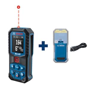 Blaze 165 ft. Laser Distance Tape Measuring Tool, Color Screen Plus 3.7-Volt Lithium-Ion 1.0 Ah Battery w/USB Charging