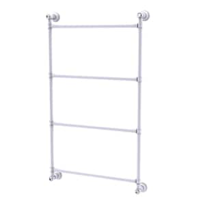 Carolina Crystal 18 in. 4-Tier Ladder Towel Rack Bar in Matte White