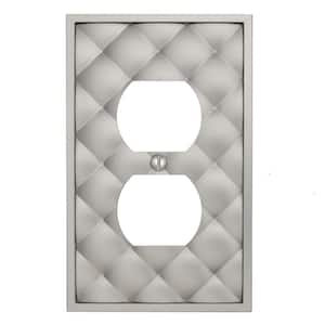 Hancock Satin Nickel 1-Gang Duplex Outlet Wall Plate