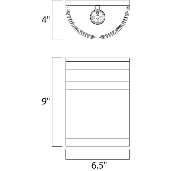 Zenith 7.25 in. W 1-Light Architectural Bronze Outdoor Wall Lantern Sconce