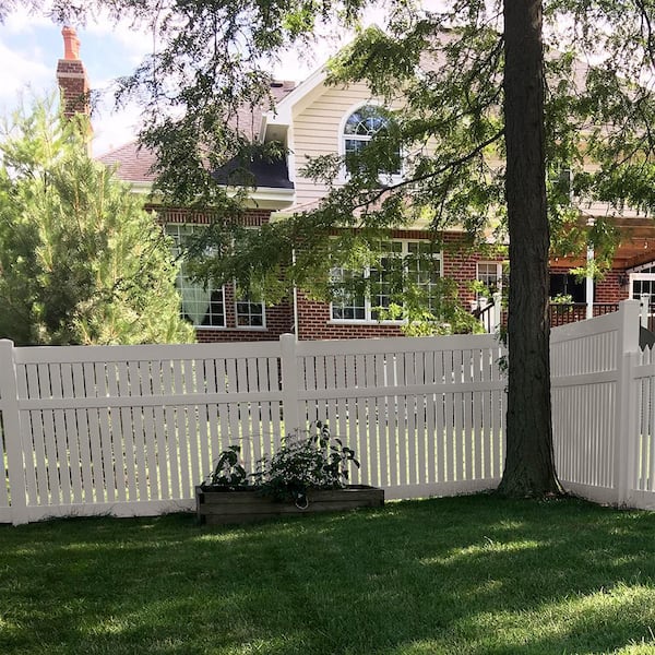 Weatherables 5x5x9 ft Beige Vinyl Fence End Post - Low Maintenance & Durable