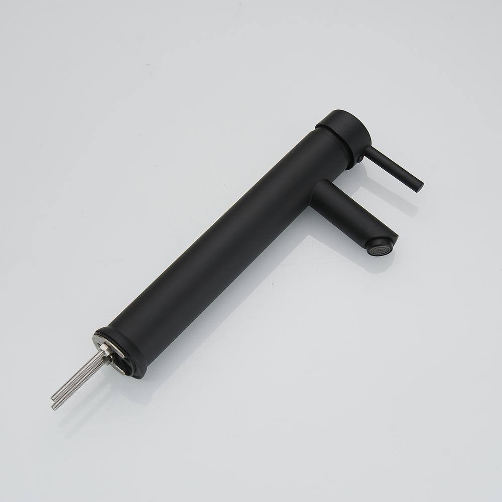 Matte Black Single Handle Vessel Sink Faucet