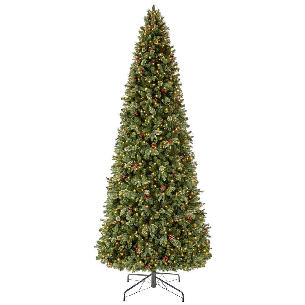 Home Accents Holiday 12 ft Westwood White Fir LED Pre-Lit Artificial  Christmas Tree with 1,200 Warm White Micro Fairy Lights TGC0P4924L01 The  Home Depot
