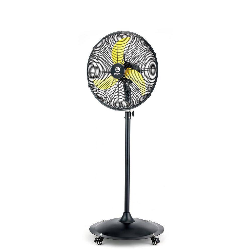 20 in. Oscillating Pedestal Fan in Black with Yellow Blades, All Sealed Brushless DC Motor, Waterproof, Outdoor price history on PriceWatchPro