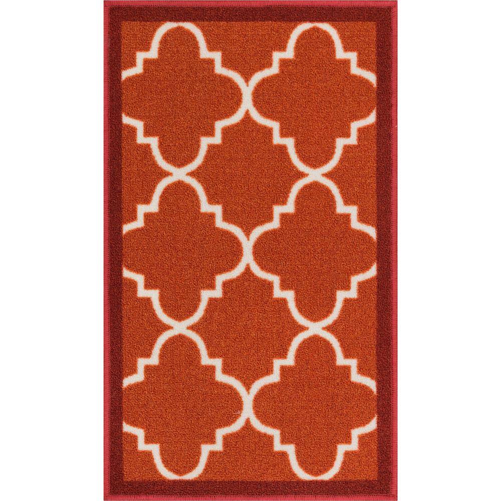 Well Woven Kings Court Brooklyn Trellis Modern Red Area Rug