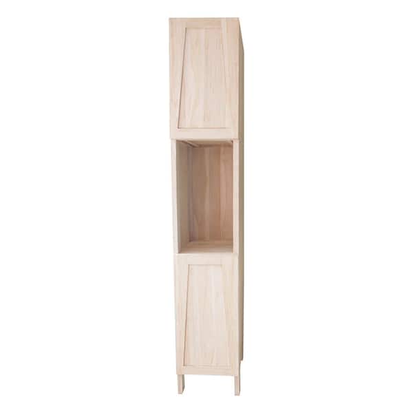 EcoDecors Significado 14 in. L x 17 in. W x 79 in. H Solid Teak Linen Closet in Driftwood