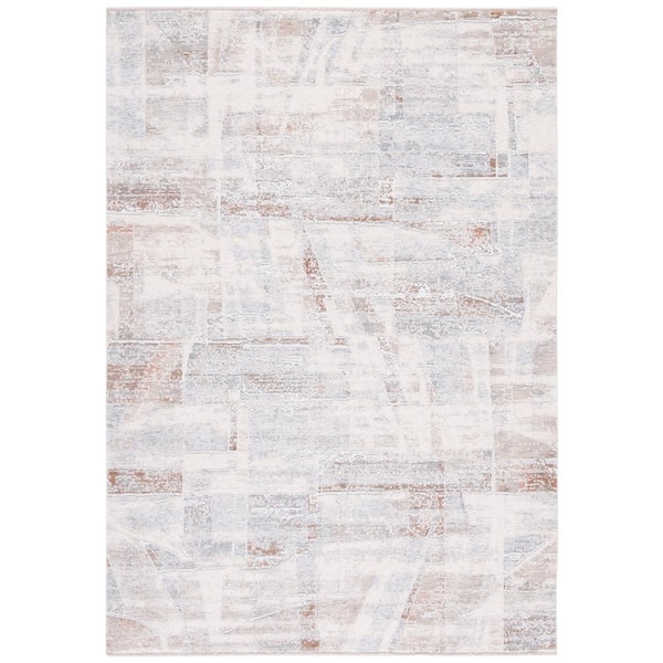 SAFAVIEH Marmara Beige/Blue Rust 4 ft. x 6 ft. Gradient Striped Area Rug