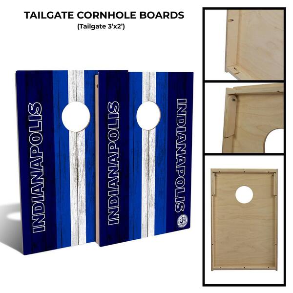 Slick Woody's Tailgate Indianapolis Football Cornhole Board Set in Blue - TGB1356