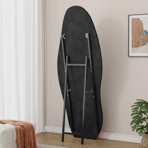 Black 23.62 in. W x 62.99 in. H Irregular Metal Full Length Mirror for Living Room