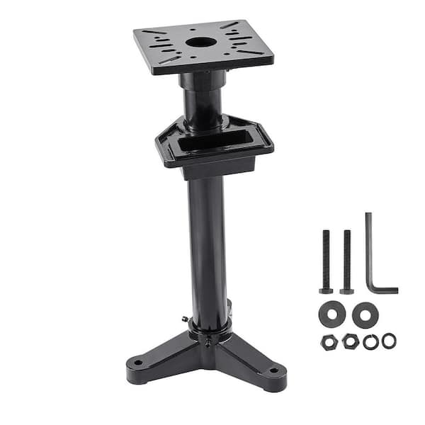 Bench Grinder Stand, Heavy-Duty Bench Grinder and Vise Floor Pedestal with 10.6 in. x 10.6 in. Mounting Plate
