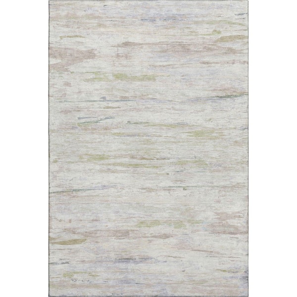 Mayfield Premium Machine Washable Abstract AMF1985 Ivory 10 ft. x 14 ft. Area Rug