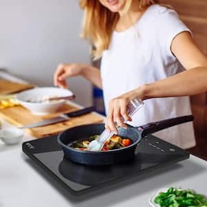 LD 11 in. 1 Elements Induction Cooktop in Black with Sensor Touch and Digital Timer