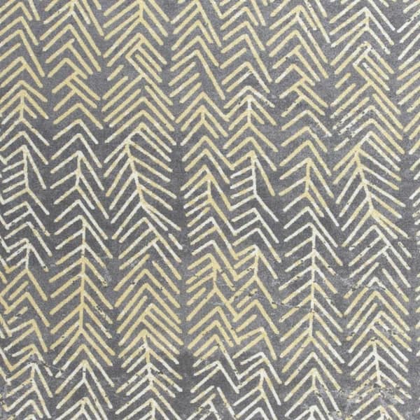 Gray, White 8 ft. x 20 ft. Woven Abstract Polypropylene Indoor Area Rug