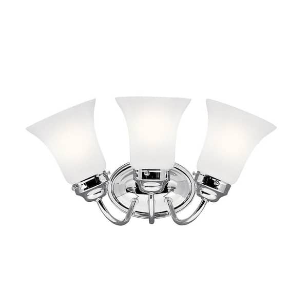 Progress Lighting Cascadia 3-Light Polished Chrome Transitional Chandelier