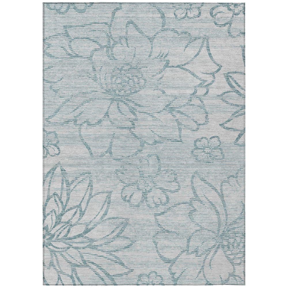 Chantille Machine Washable Indoor/Outdoor Abstract ACN2789 Silver 5 ft. x 7 ft. 6 in. Area Rug price history on PriceWatchPro