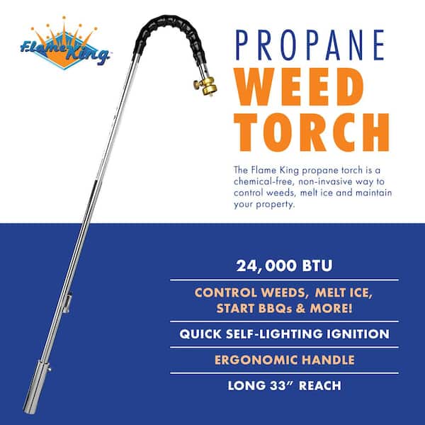 New Torch Propane Weed Burner Ice Melter Flame Wand Roofing 3000º F 