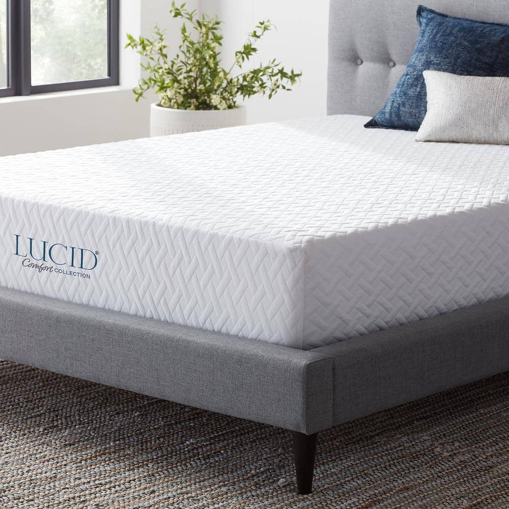 Lucid Comfort Collection 10 in. Queen Gel Memory Foam Mattress MediumLUCC10QQ3PMF The Home