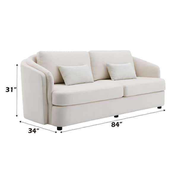 ACME Furniture Mariko 34 in. Slope Arm Linen Rectangle No