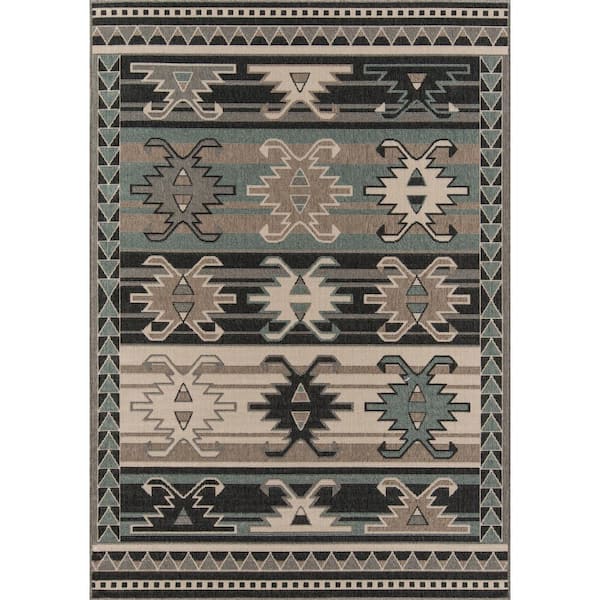 Momeni Baja Canyon Sage 6 ft. 7 in. x 9 ft. 6 in. Indoor/Outdoor Area Rug