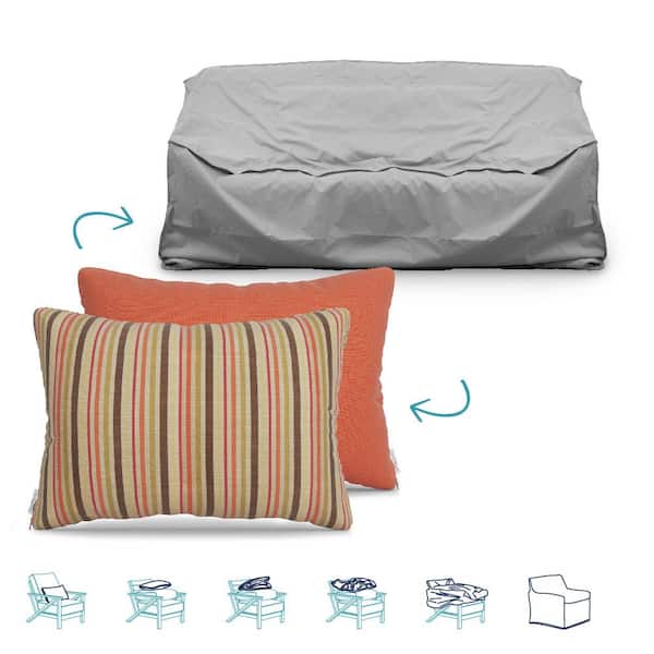 Unbranded Pillow-To-Cover 16 in. x 24 in. Solano Fiesta/Echo Sangria Pillow Sofa Cover