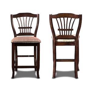 New Classic Furniture Bixby Espresso Wood Counter Chair with Fabric Cushion (Set of 2)