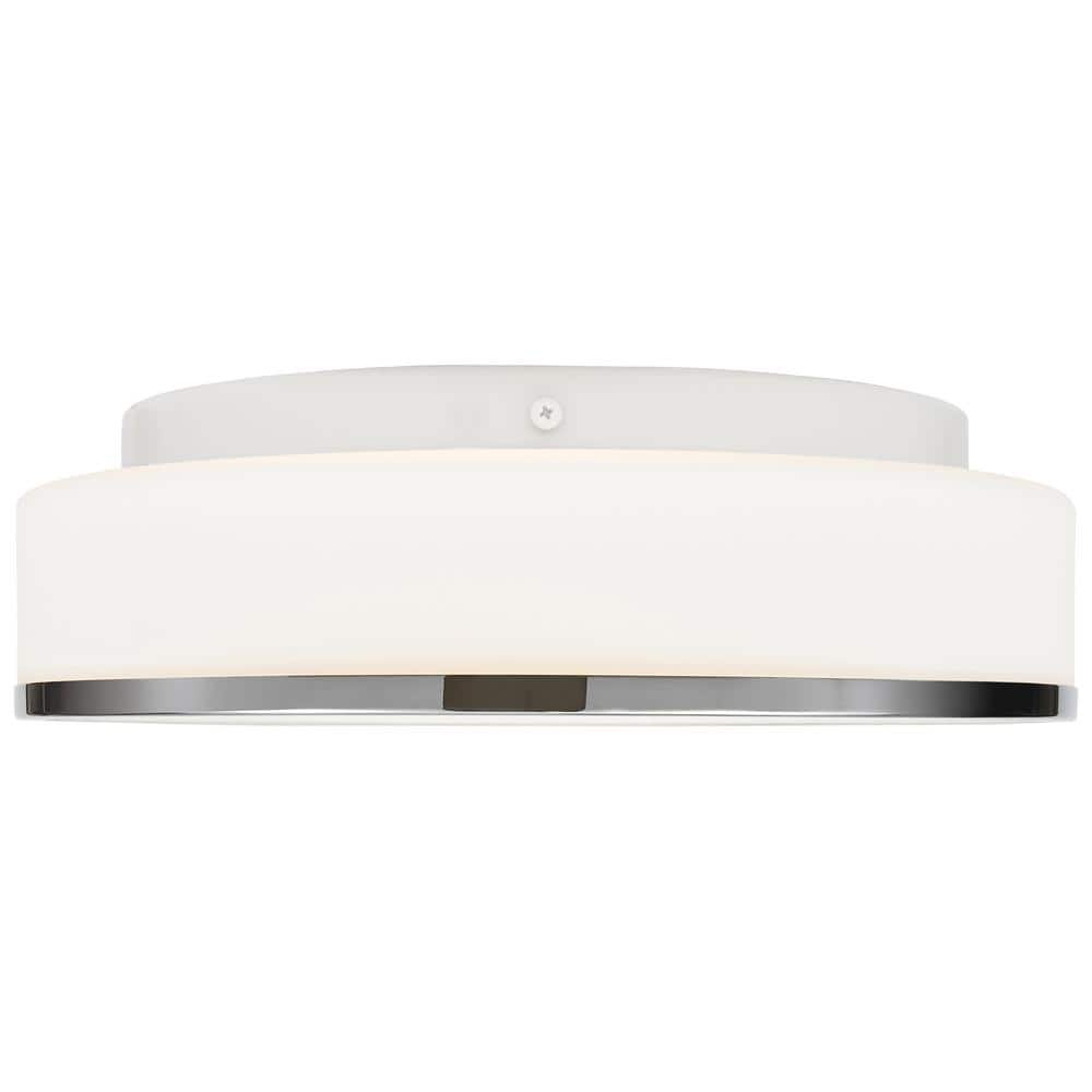 Aero 10" Chrome and Glass Flush Mount Light