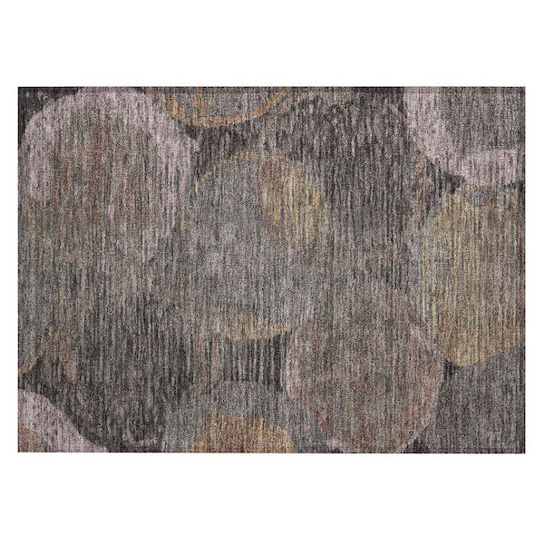 Chantille Machine Washable Indoor/Outdoor Abstract ACN2744 Chocolate 3 ft. x 4 ft. Area Rug