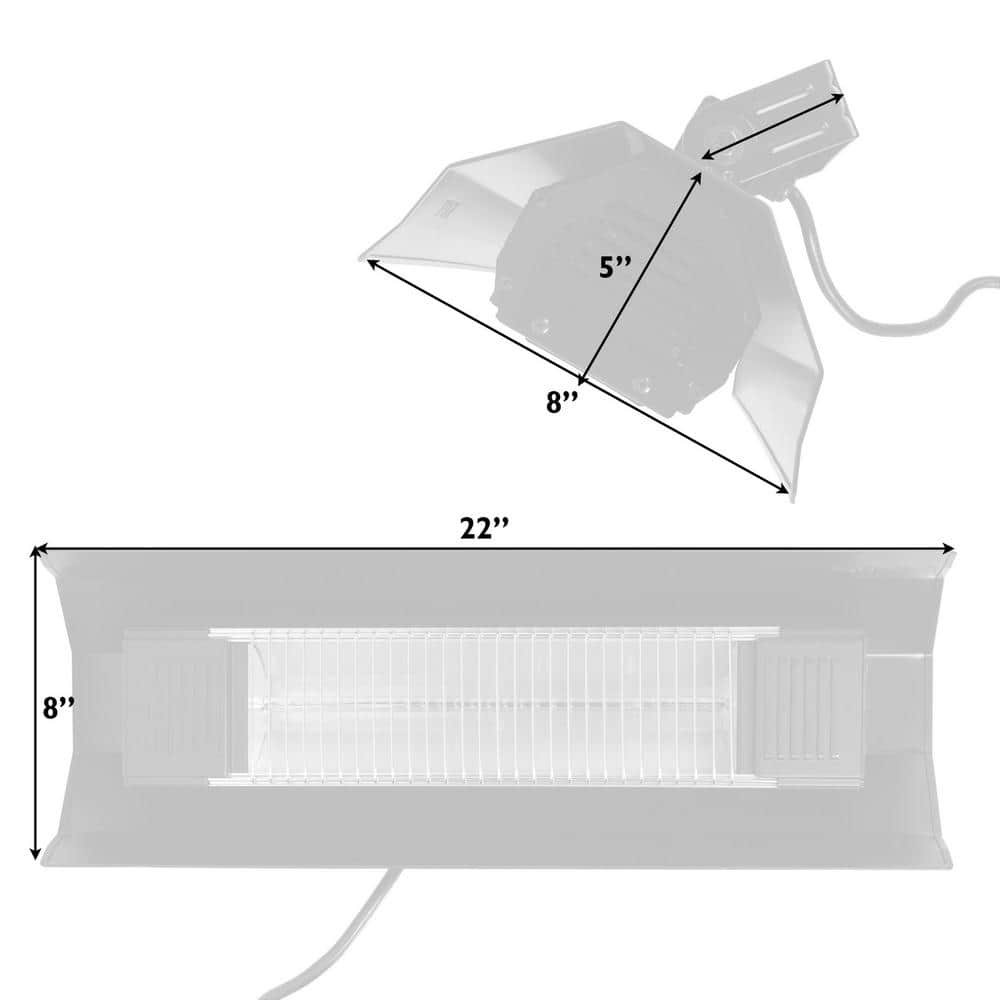 Stainless Steel Wall Mounted Infrared Electric Patio Heater